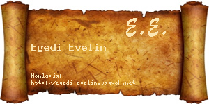 Egedi Evelin névjegykártya